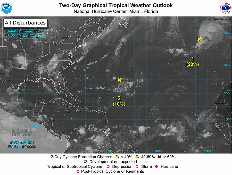 2 Day Tropical Weather Outlook
