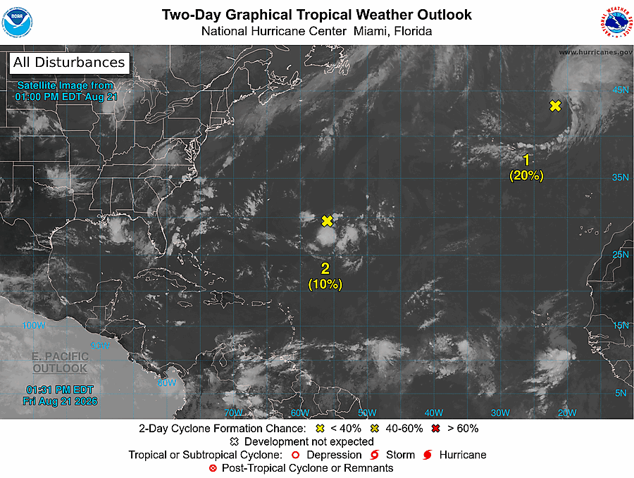 2 Day Tropical Weather Outlook
