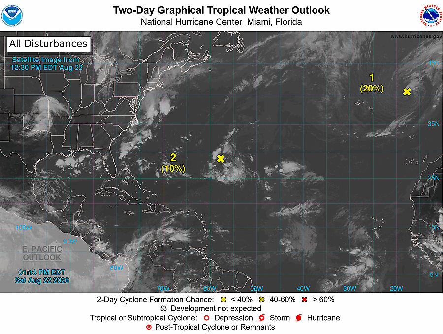 2 Day Tropical Weather Outlook