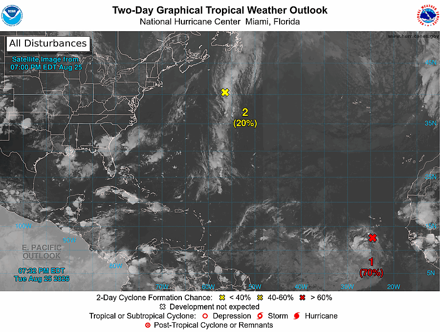 2 Day Tropical Weather Outlook