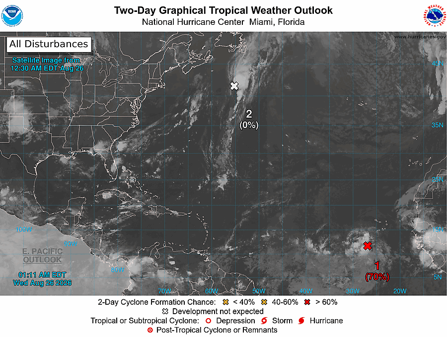 2 Day Tropical Weather Outlook