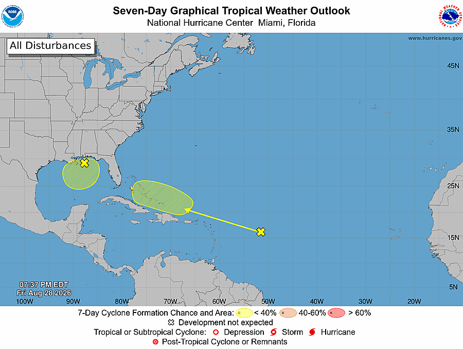 7 Day Tropical Weather Outlook