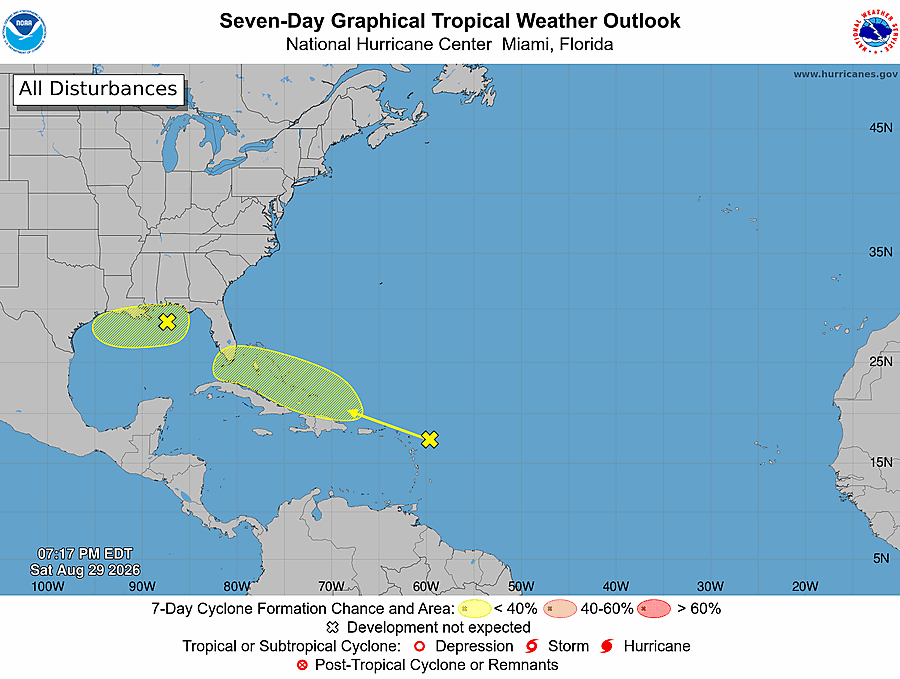 7 Day Tropical Weather Outlook
