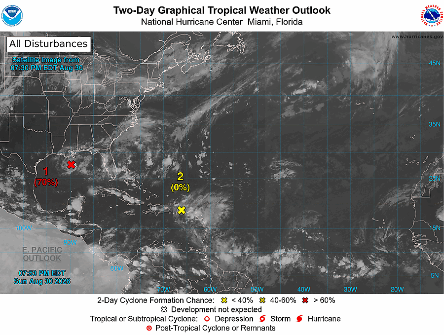 2 Day Tropical Weather Outlook