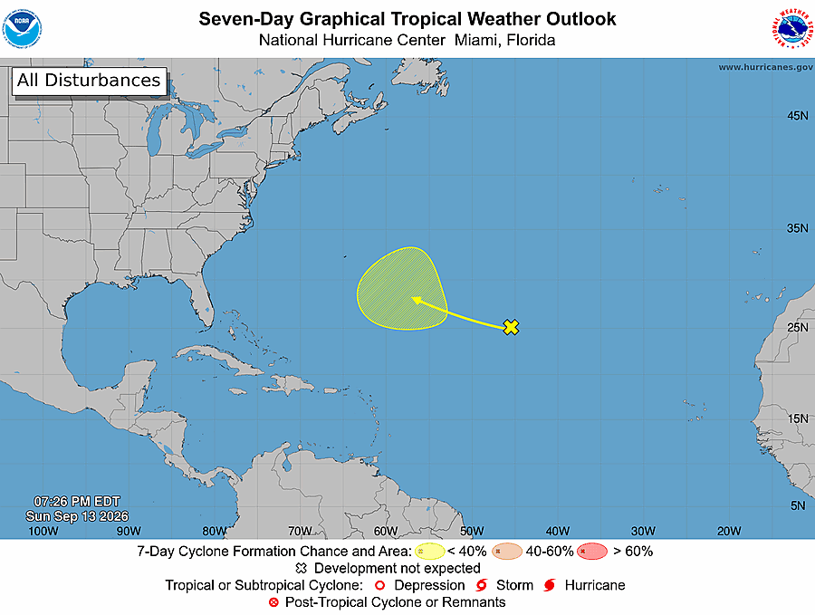 7 Day Tropical Weather Outlook