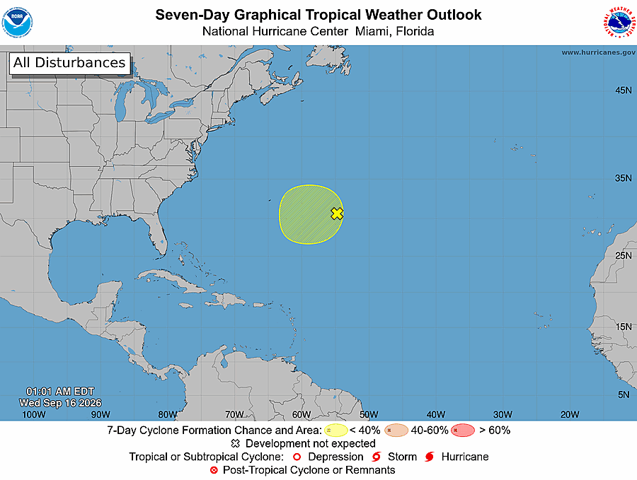 7 Day Tropical Weather Outlook