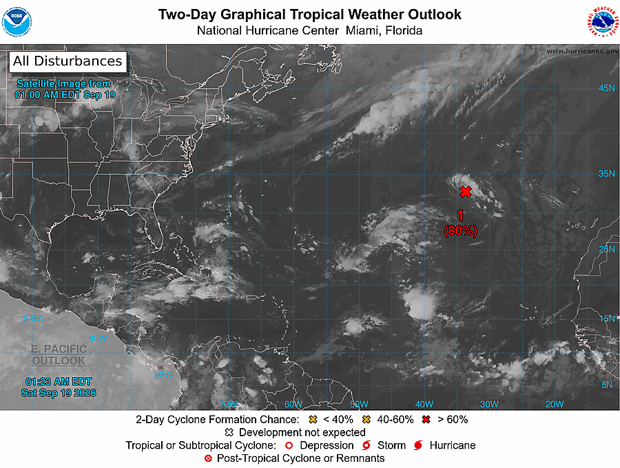 2 Day Tropical Weather Outlook