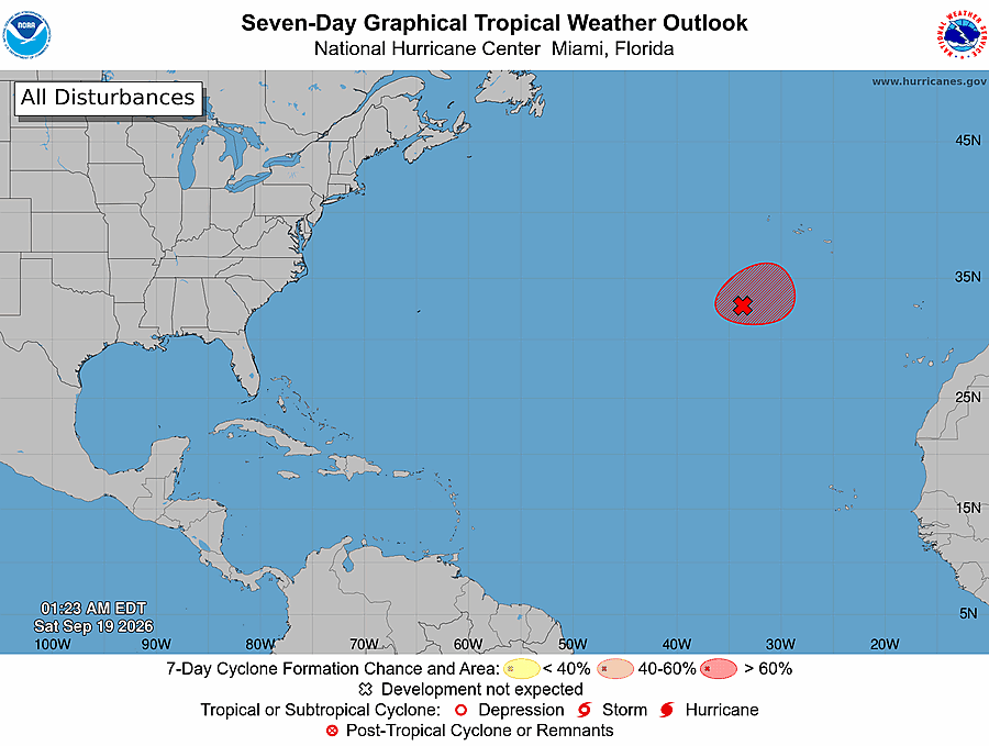 7 Day Tropical Weather Outlook