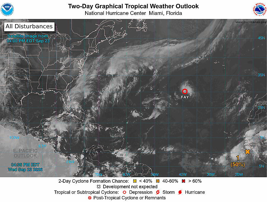2 Day Tropical Weather Outlook