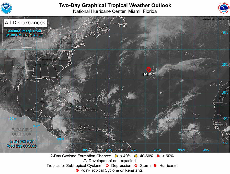 2 Day Tropical Weather Outlook