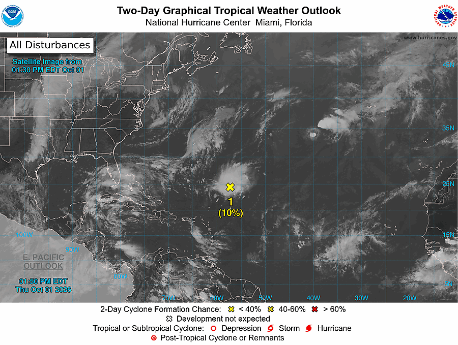 2 Day Tropical Weather Outlook