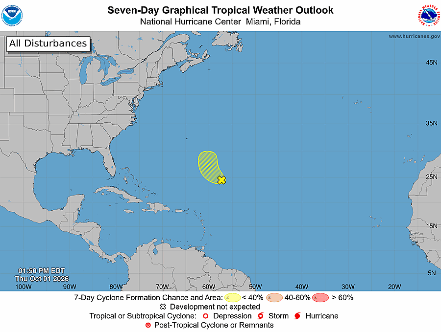7 Day Tropical Weather Outlook