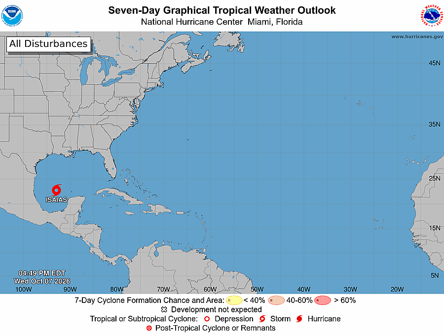 7 Day Tropical Weather Outlook