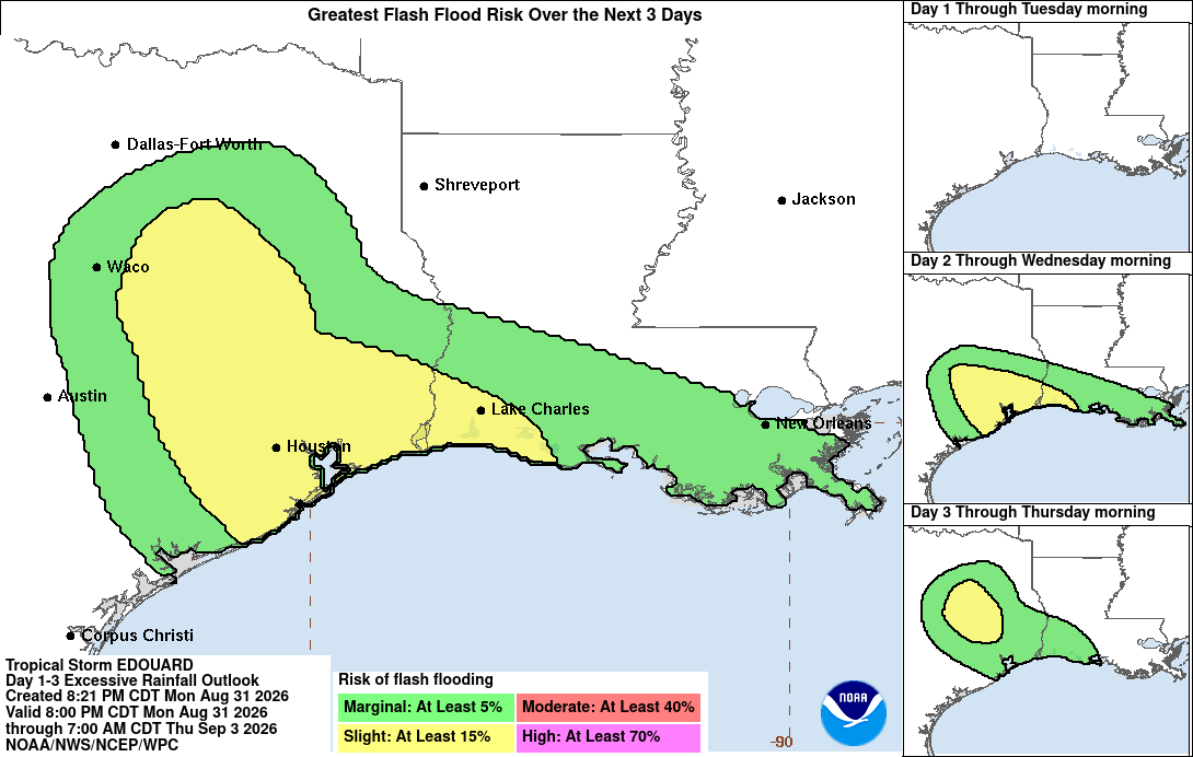 Tropical Storm Edouard - Flash Flood Risk