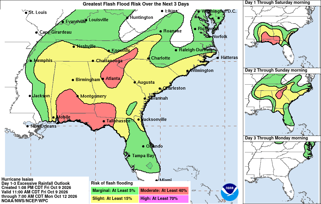Hurricane Isaias - Flash Flood Risk